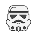 helmet, mask, space suit, starwars, villain svg vector icon