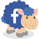 facebook, sheep, social network svg vector icon