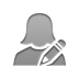 user,woman,pencil icon