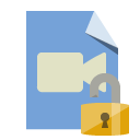 file,type,video,lock,open icon