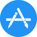 app, application, logo, store svg vector icon