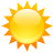clear, heat, hot, meteorology, season, summer, sun, sunrise, temperature, weather icon