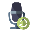 radio,microphone,refresh icon