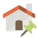 home,push,pin icon
