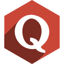 hexagon, media, quora, shadow, social svg vector icon