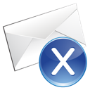 blue, email, remove icon