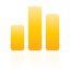bar, chart, yellow icon