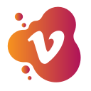 aquarelle, bubble, gradient, liquid, pink, vimeo, watercolour, yellow svg vector icon