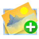add, image, upload image icon