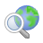 earth, search icon