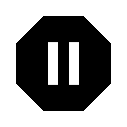 Pause Octagon svg vector icon