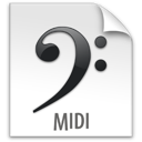 file, midi, z icon