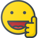 emoji, emote, emot, emot, like svg vector icon