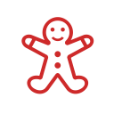 christmas, gingerbread, gingerbread-man, lebkuchenmann, man, weihnachten, x-mas svg vector icon