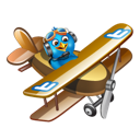 fly, plane, twitter icon
