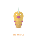 bug, kanto, poison, pokemon, weedle svg vector icon