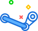 brand, logo, network, social, steam svg vector icon
