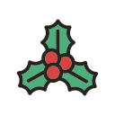 christmas, holidays, mistletoe svg vector icon