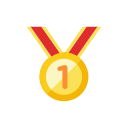 2, medal svg vector icon