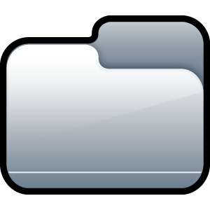 folder,closed,silver icon