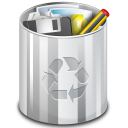 trashcan,full,old icon
