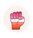 fist, flag, hand, lesbian svg vector icon