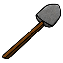 shovel, stone icon