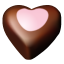 10, chocolate, hearts icon