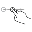 finger, flick, gestureworks, one icon