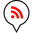 pin, rss, social svg vector icon