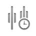 distribute,horizontal,center,clock icon