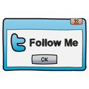 dialog, follow me, twitter, window icon