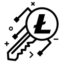 coin, crypto, cryptocurrency, currency, lite, money svg vector icon