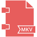 extensiom, file, file format, mkv svg vector icon