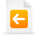document, file, orange, paper icon