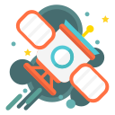 orbit, orbital, satellite, shuttle, space, spaceship svg vector icon