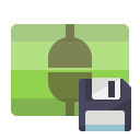 connect,vertical,diskette icon