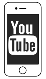 youtube,black icon