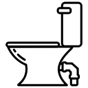 lavatory, toilet, wc svg vector icon