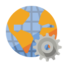 world,gear icon