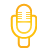 basic, microphone, yellow icon