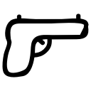 gun, pistol, security, weapon svg vector icon