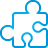 basic, blue, puzzle icon