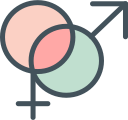 female, male, sign svg vector icon