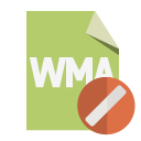 file,format,wma,cancel icon