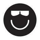 emoji, emotion, smiley, sunglasses svg vector icon