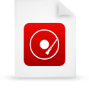 document, file, paper, red icon