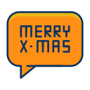 bubble, christmas, merry, message, speech, text svg vector icon