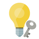 ligthbulb,key icon