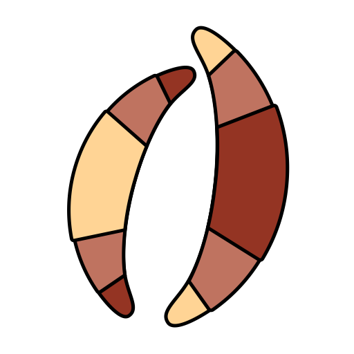 Croissant svg vector icon